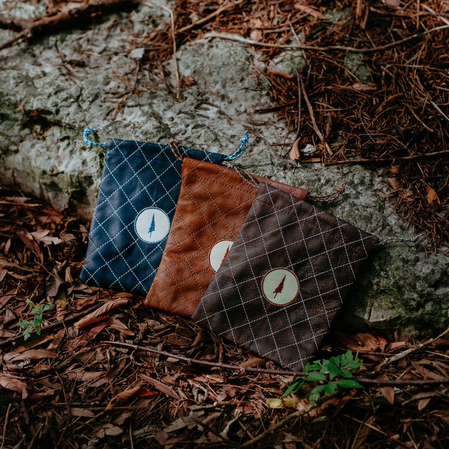 Lone Pines Diamond-Stitched Valuables Pouch