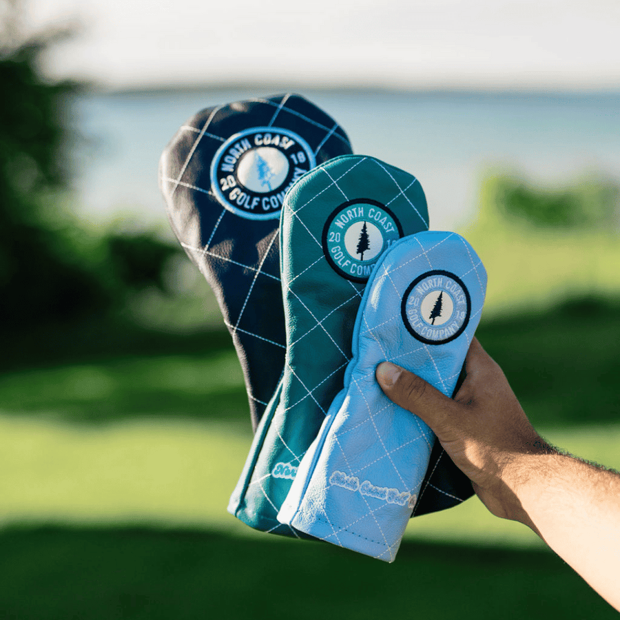 Summer Blues Leather Headcovers