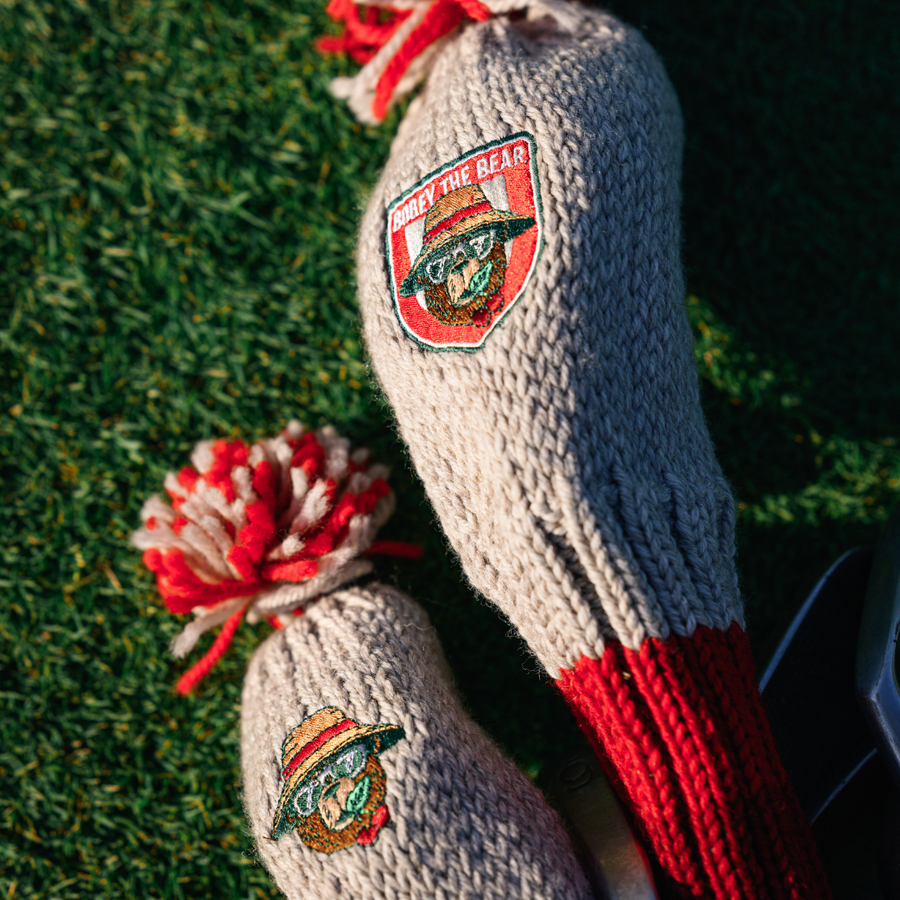 Bogey Cherry Bear Knit Headcovers