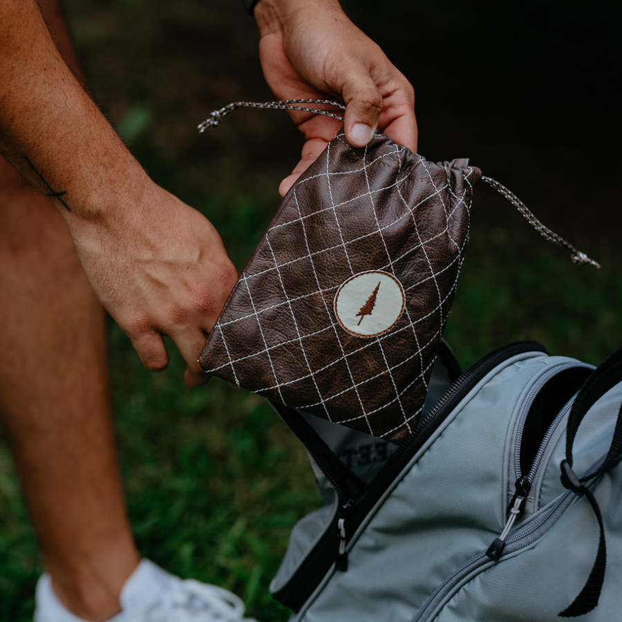 Lone Pines Diamond-Stitched Valuables Pouch