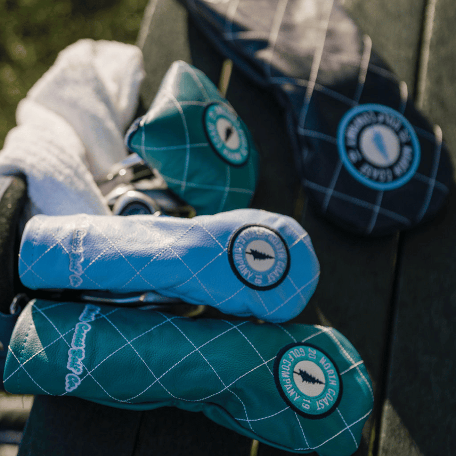 Summer Blues Leather Headcovers