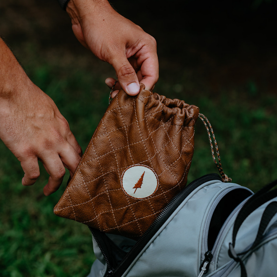 Lone Pines Diamond-Stitched Valuables Pouch