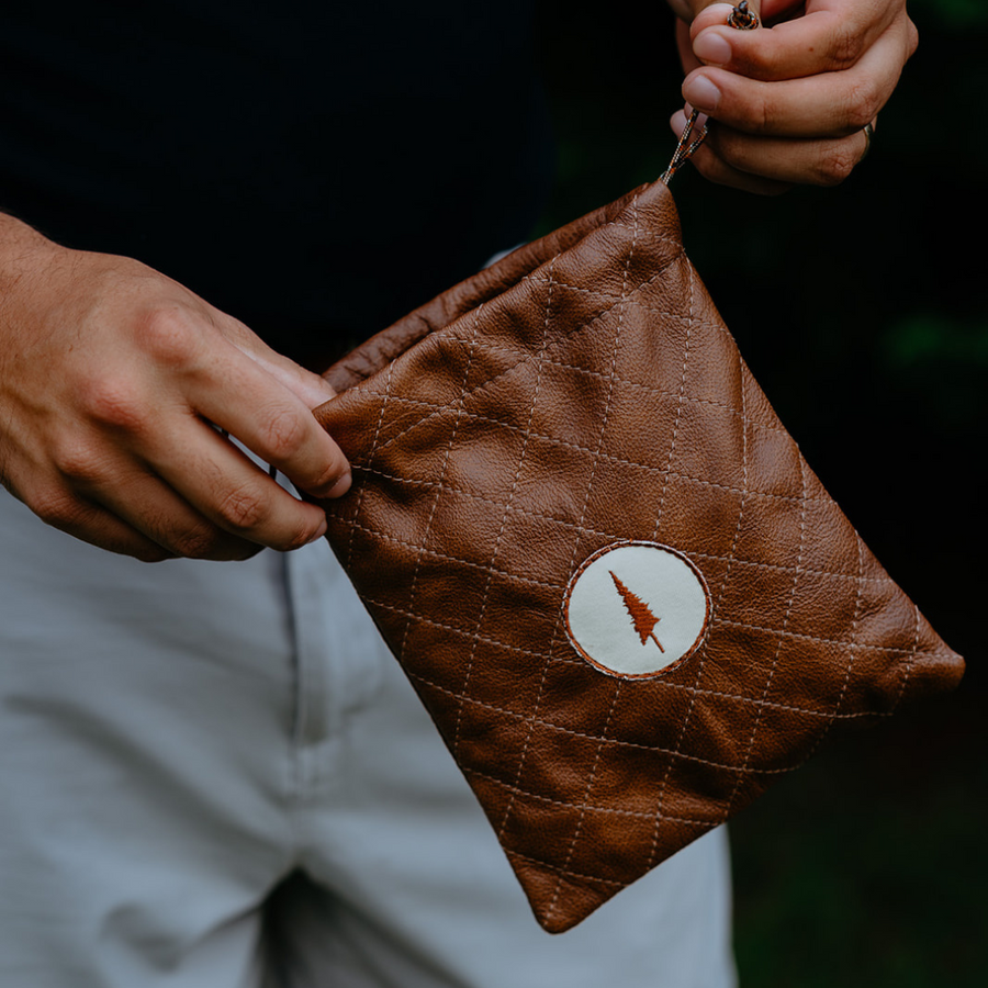 Lone Pines Diamond-Stitched Valuables Pouch