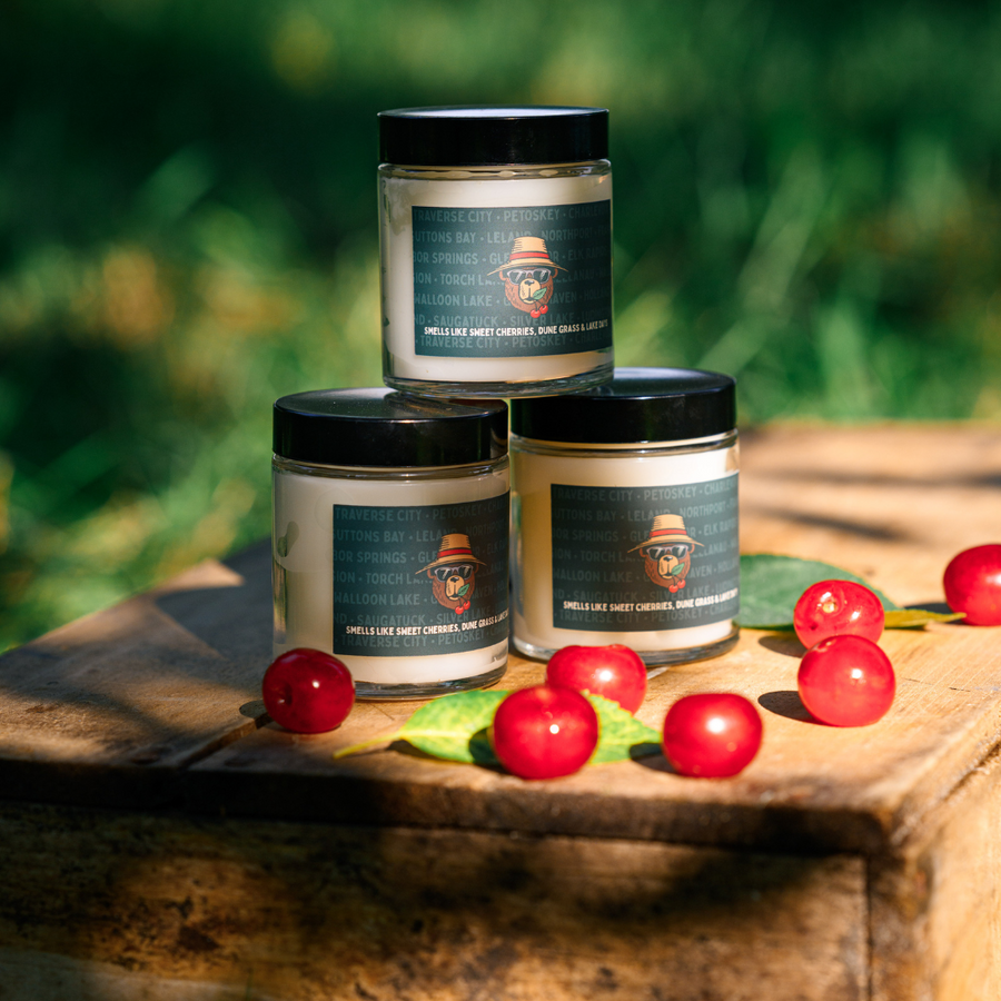 Bogey Cherry Bear Candle