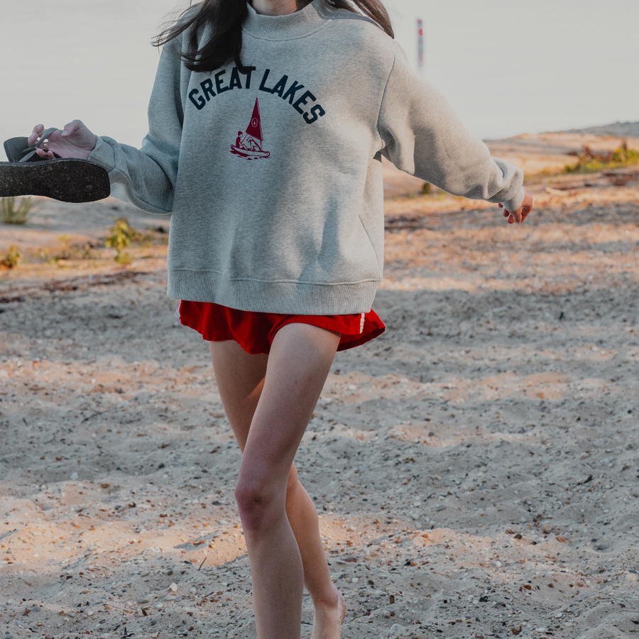 Great Lakes Sailing Mock Neck Sweatshirt – North Coast Golf Co.