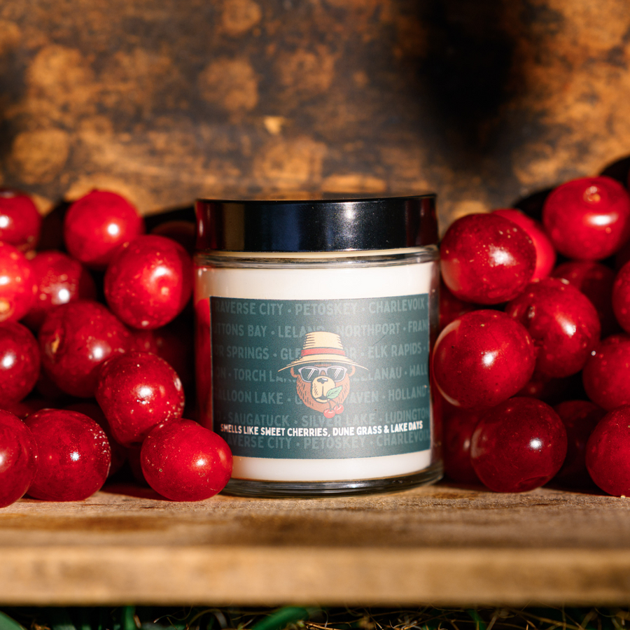 Bogey Cherry Bear Candle
