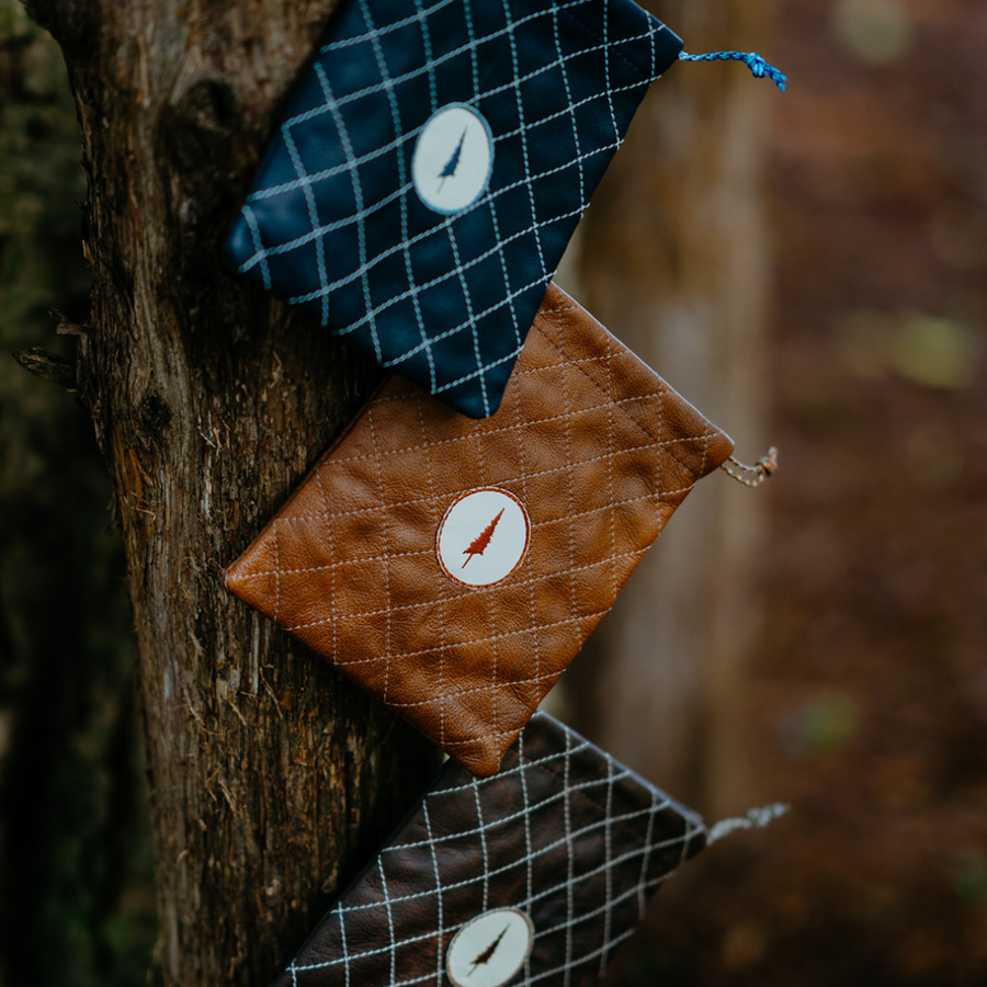 Lone Pines Diamond-Stitched Valuables Pouch