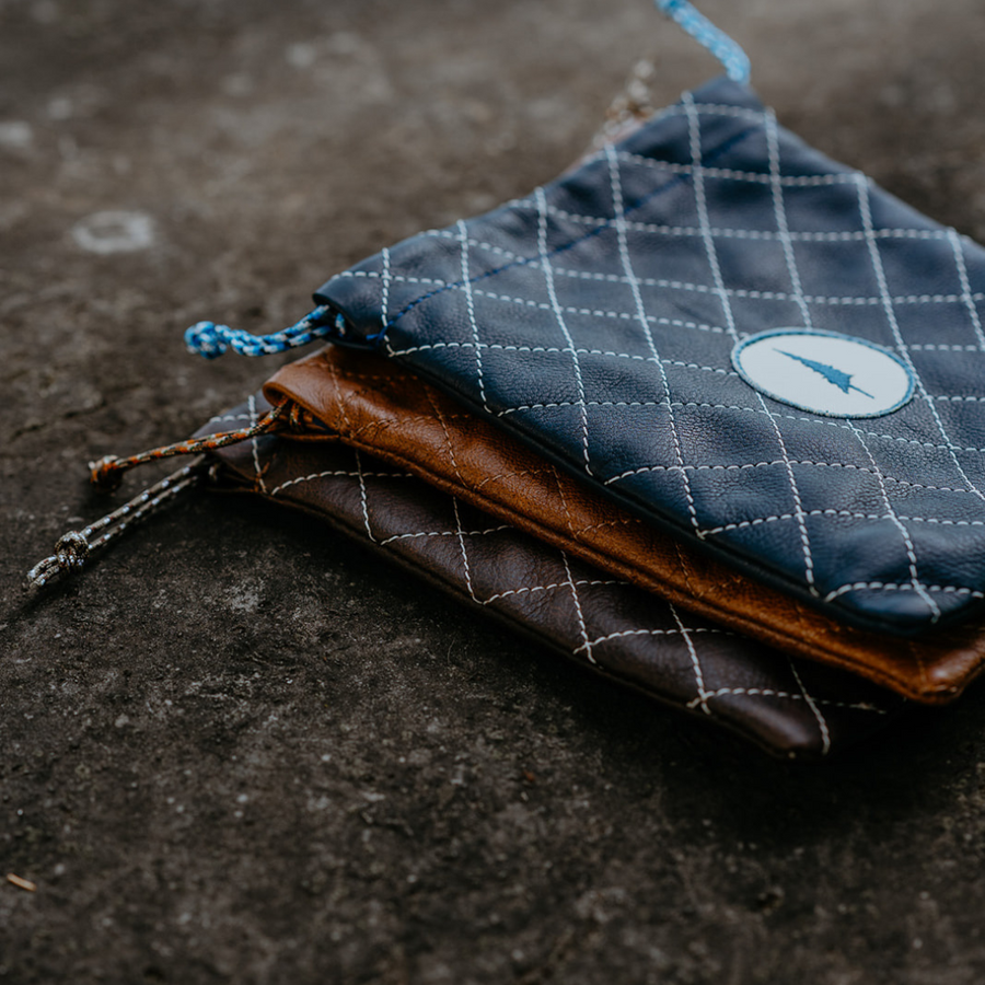 Lone Pines Diamond-Stitched Valuables Pouch