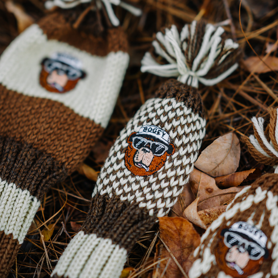 Bogey the Bear Knit Headcovers